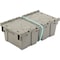 Global Industrial Distribution Container With Hinged Lid, 19-5/8x11-7/8x7, Gray 442218GY - alternate 4